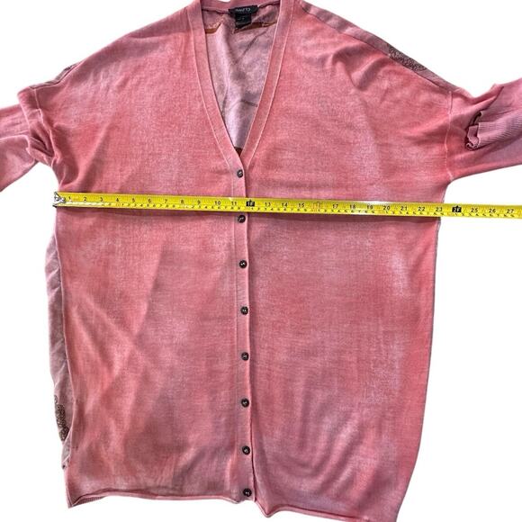 Vintage Designer Italy Silk Cashmere Cardigan Sweater Art-to-Wear Equestrian - Picture 14 of 16